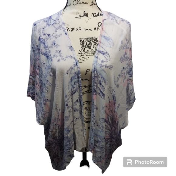 Aeropostale Light weight Floral Burst Cover Up Cardigan Size OS - Picture 2 of 9